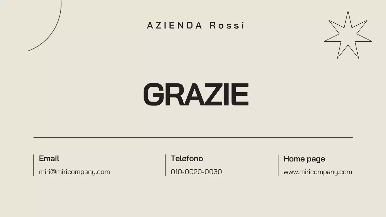 Un semplice profilo aziendale in beige