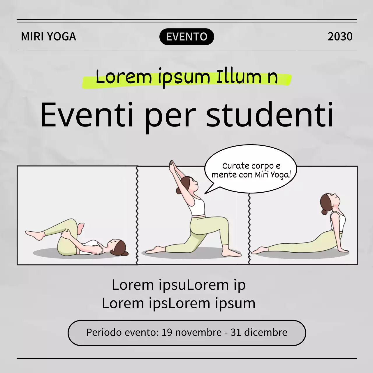 Eventi SAT in grigio