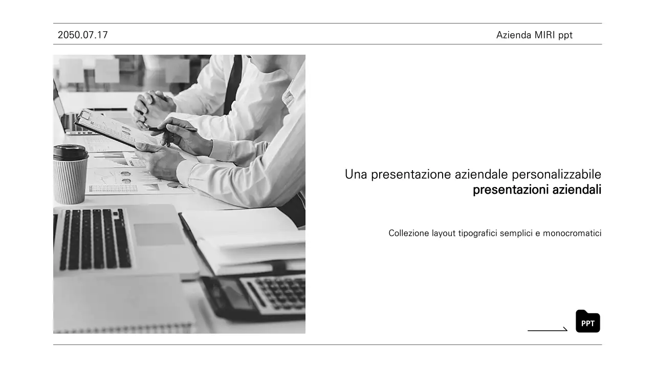 Un semplice rapporto di lavoro in bianco e nero