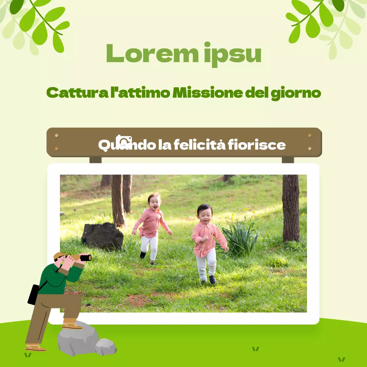 Missione del Club Fotografico Illustrazione Verde