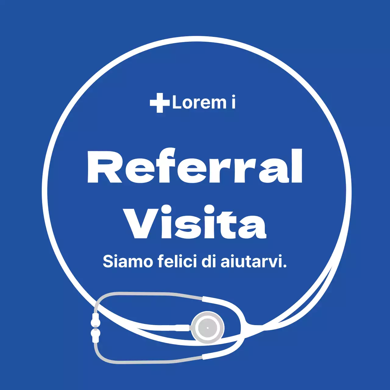 Etichetta ospedaliera semplice illustrazione blu navy