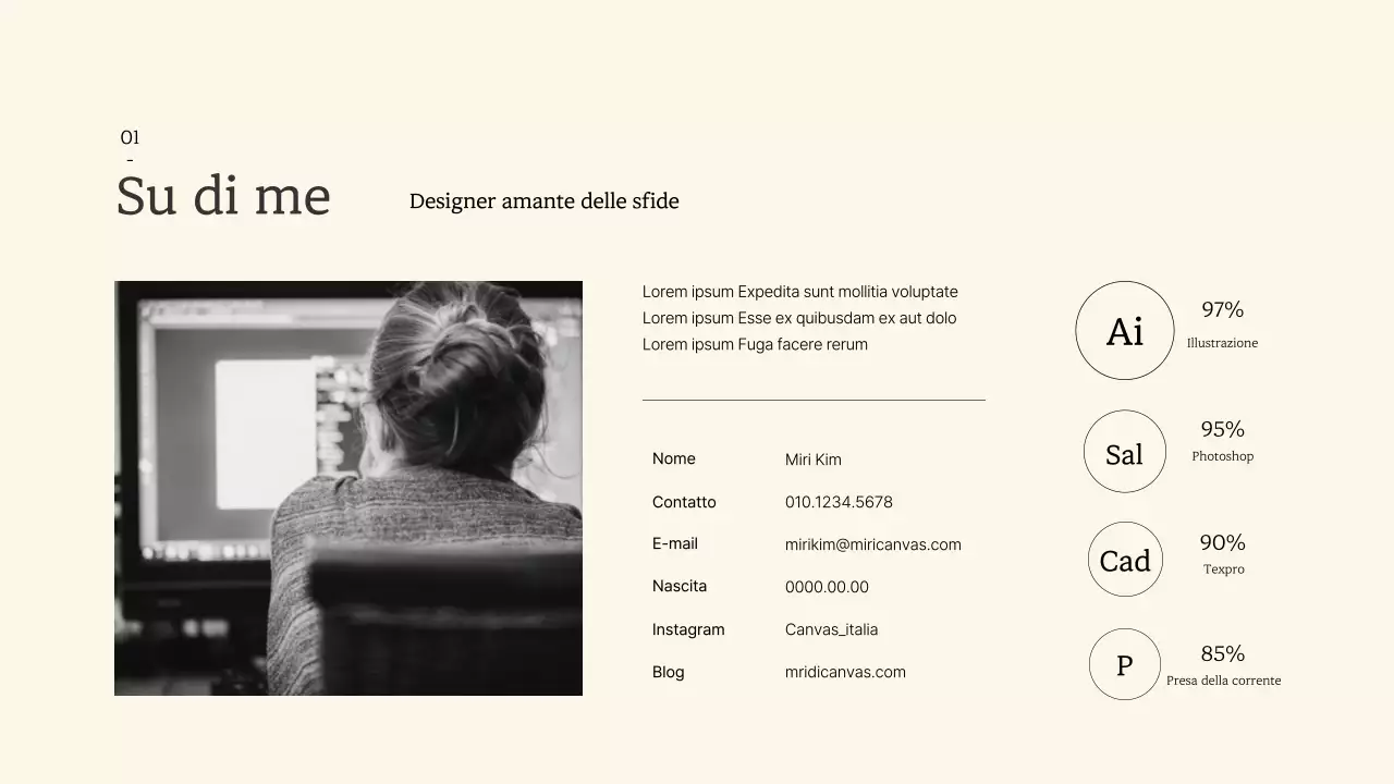 Semplice design di moda e portfolio in colori pastello