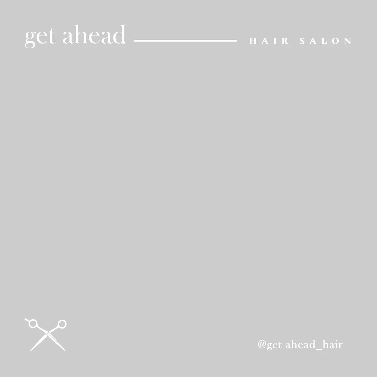 Hair salon design with scissors illustration in white and simple design