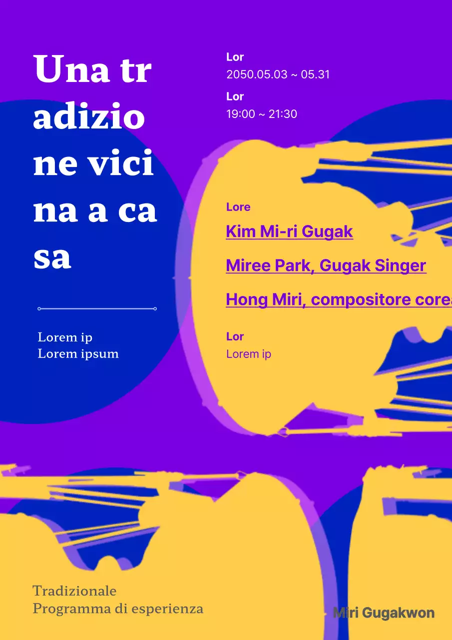 Vivere la cultura tradizionale in giallo e viola