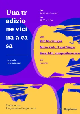 Vivere la cultura tradizionale in giallo e viola