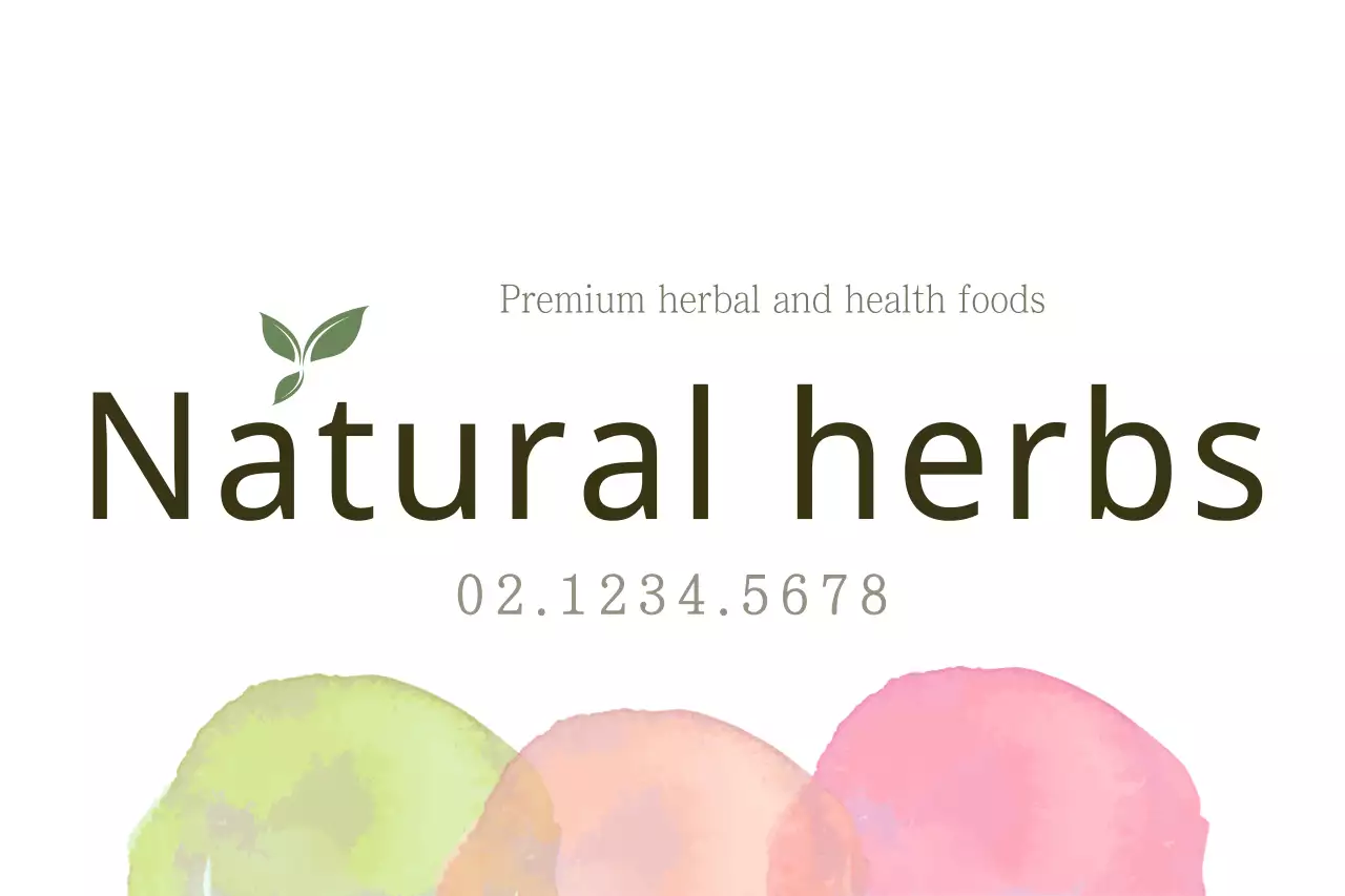 White Minimalist Herbal Promotion Banner