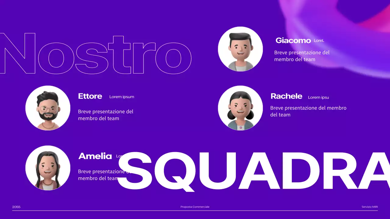 Mazzo di immagini sfumate di forme 3D di colore viola