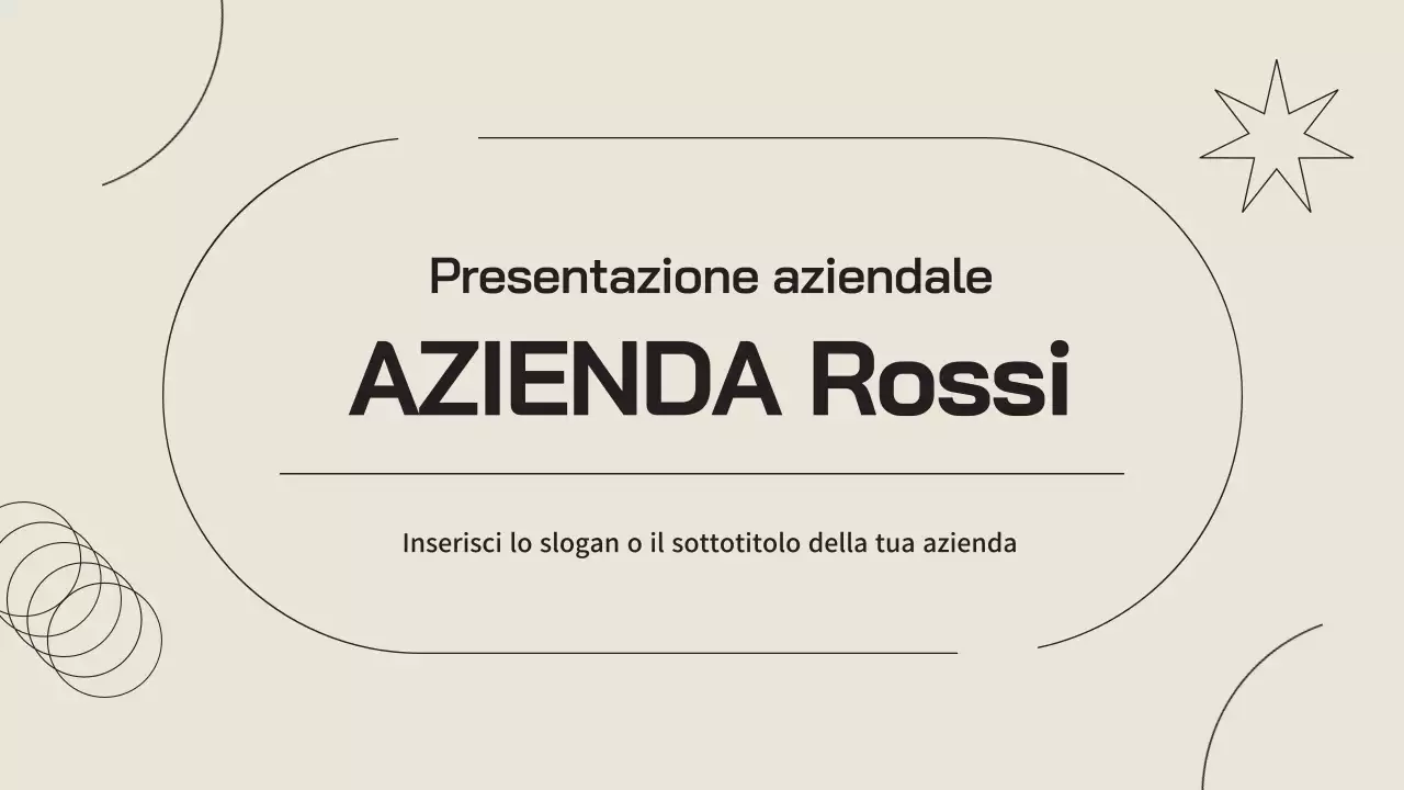 Un semplice profilo aziendale in beige