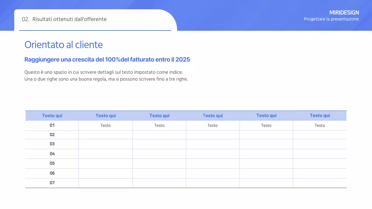 Proposta di offerta semplice con gradiente blu