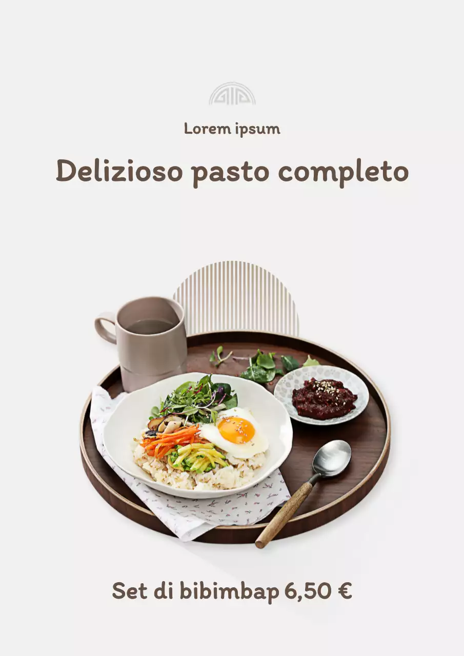 Menu della ciotola di riso Tonkatsu con sfondo grigio