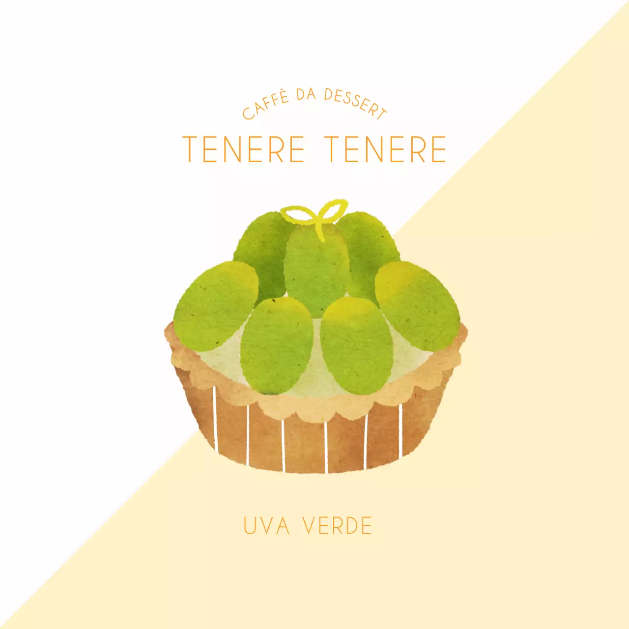 Adesivo illustrato per dolci all'uva verde