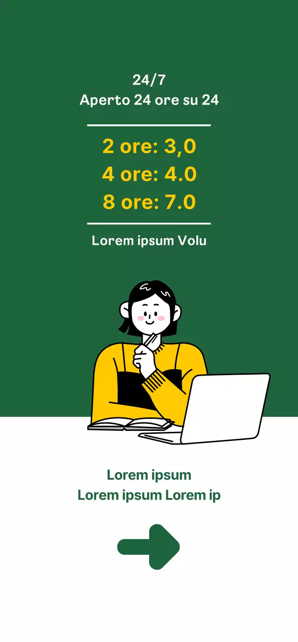 Promuovete il vostro caffè studio con uno sfondo verde e pulito
