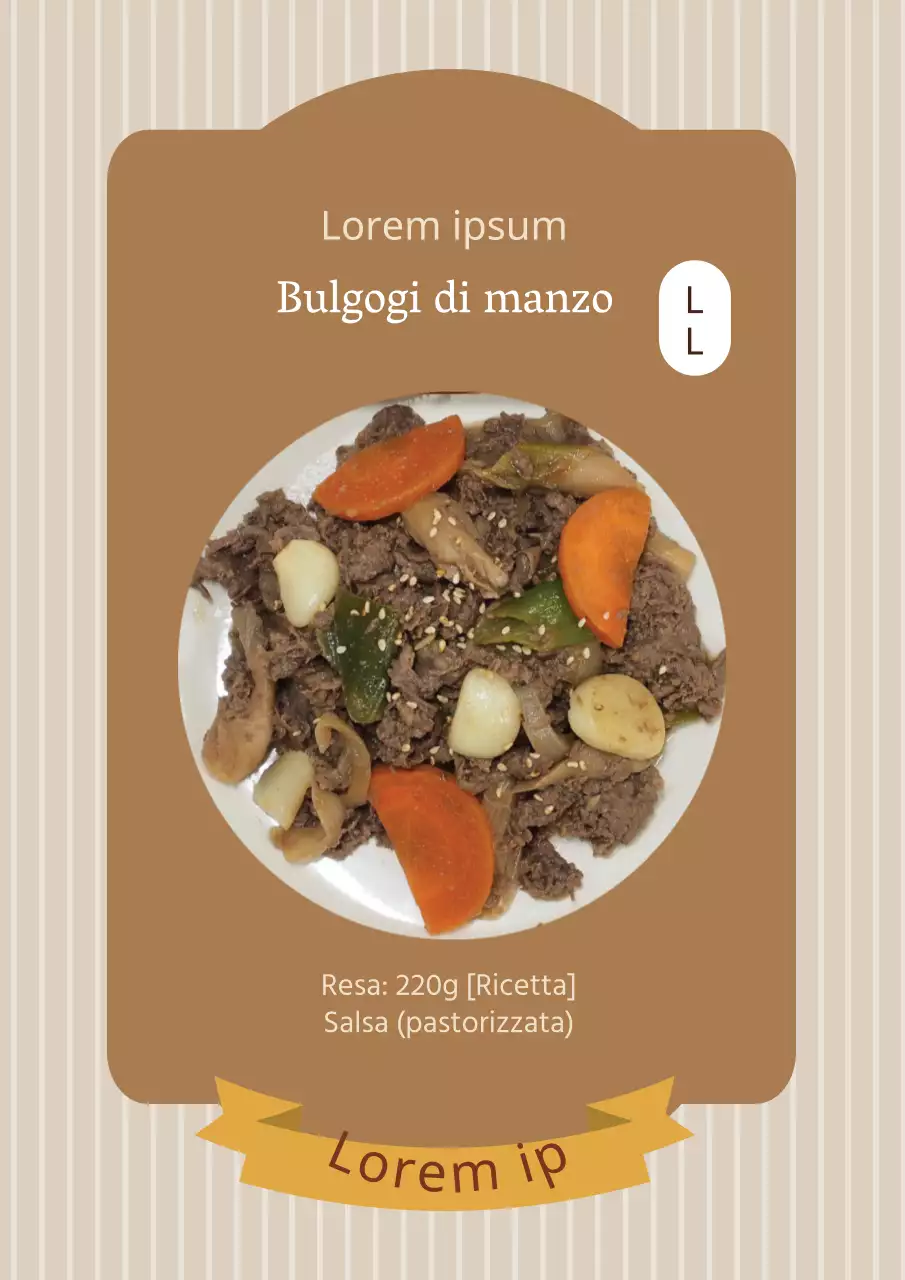 Poster di design per etichetta di salsa di bistecca semplice in colore marrone