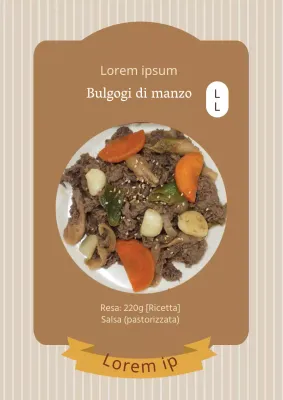 Poster di design per etichetta di salsa di bistecca semplice in colore marrone