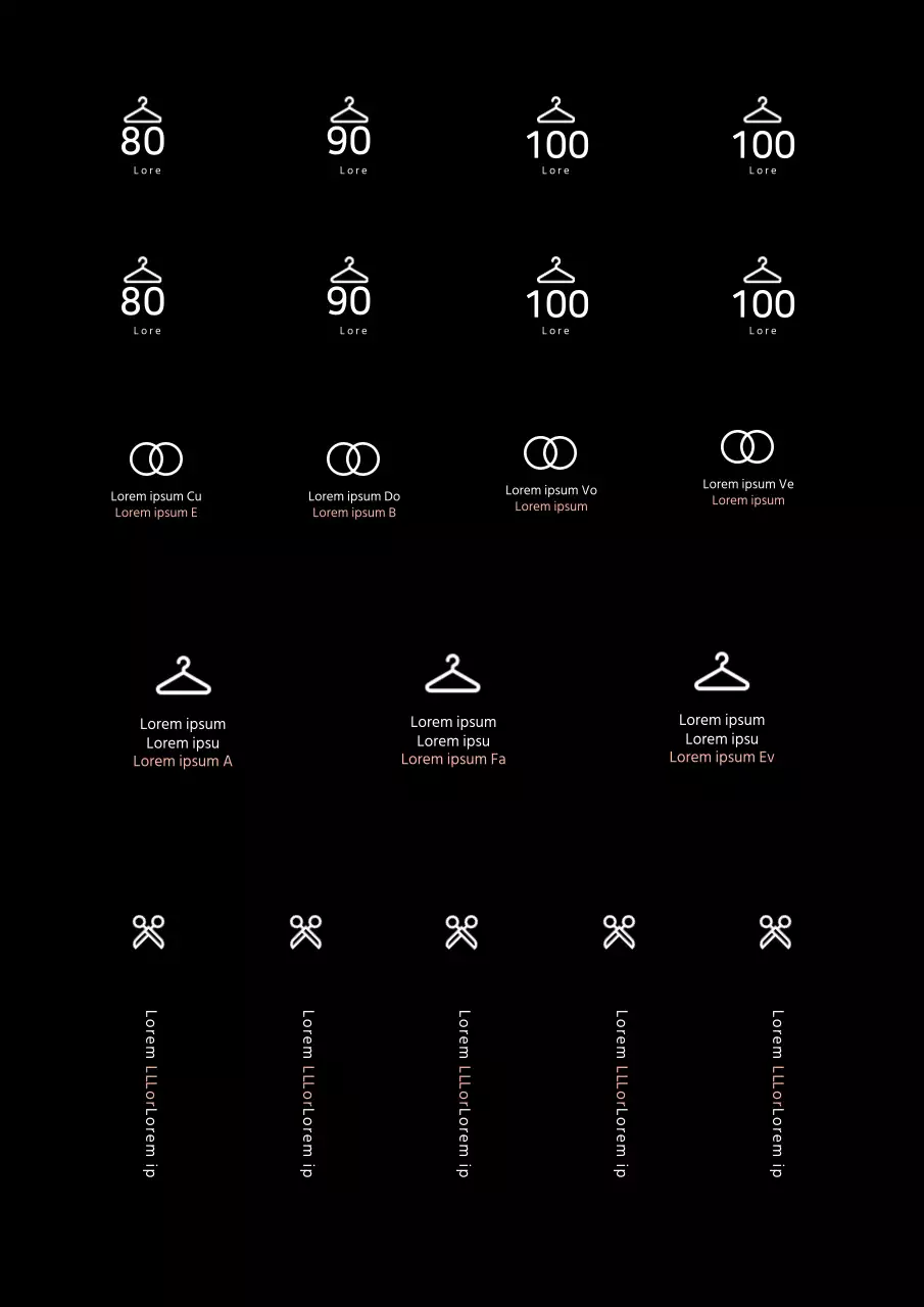 Adesivo di tenuta semplice di dimensioni nere per vestiti a mano libera