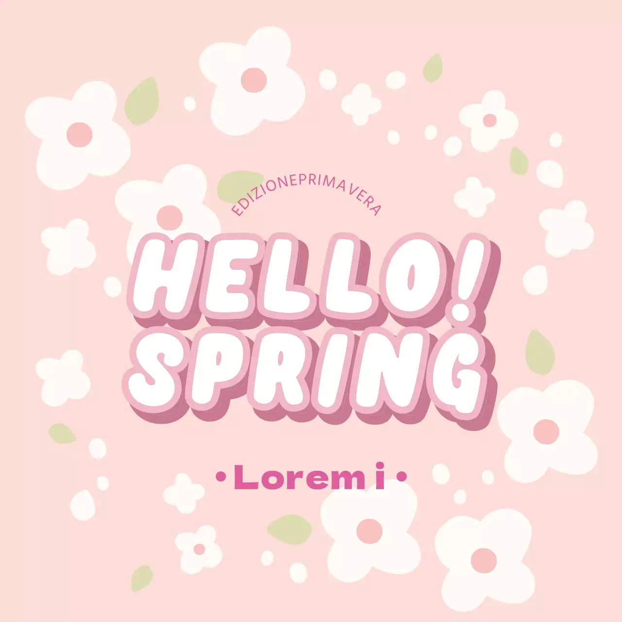 Illustrazione rosa di una simpatica etichetta di un caffè primaverileIllustrazione rosa di una simpatica etichetta di un caffè primaverile