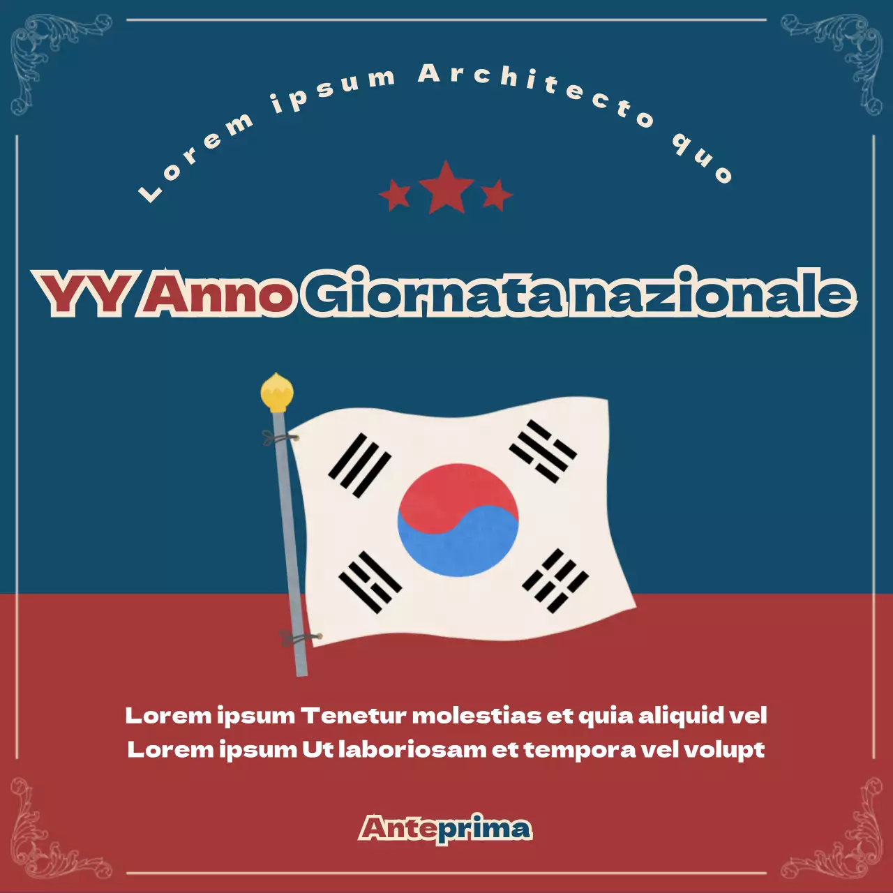 Lo stato della legge in rosso e blu navy CardNews