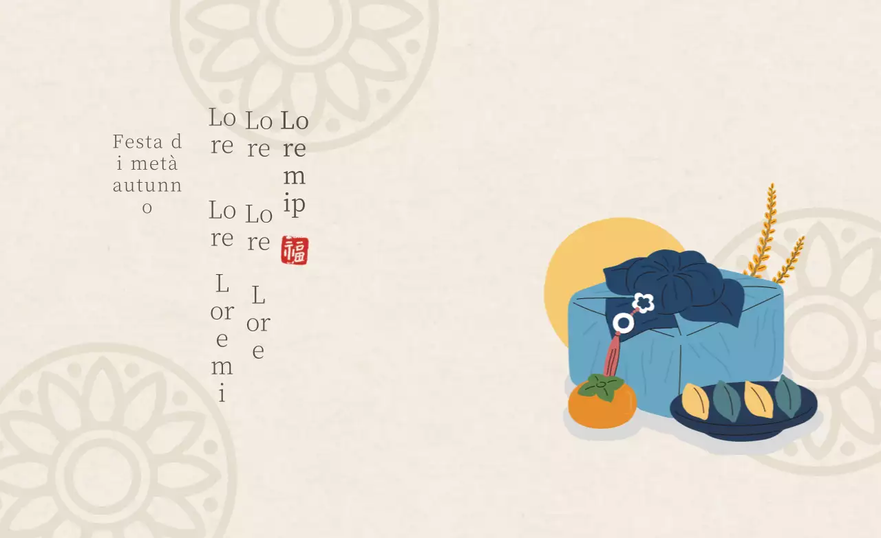 Avorio modello tradizionale torta di riso semplice ristorante Chuseok auguri di ringraziamento