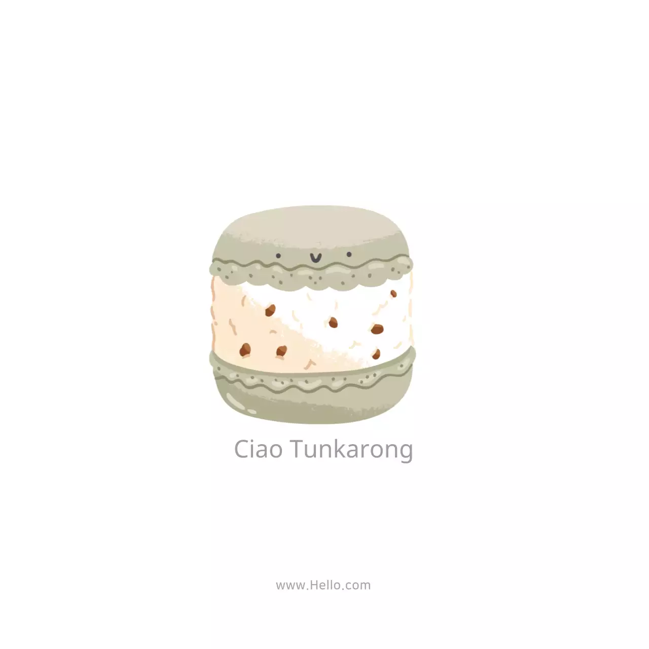 Cartolina promozionale di un caffè dai colori vivaci e dal carattere simpatico