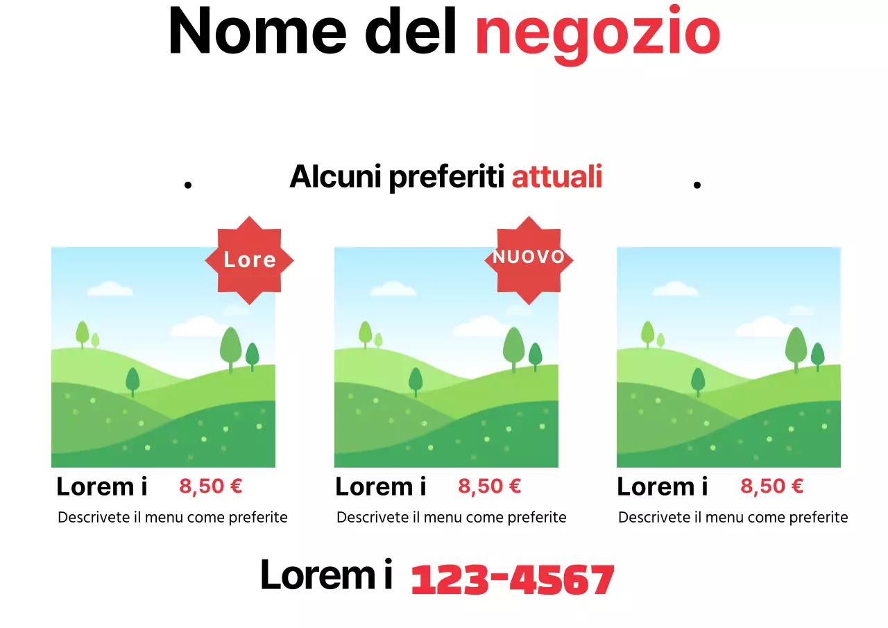 Cartellone menu nome negozio_01