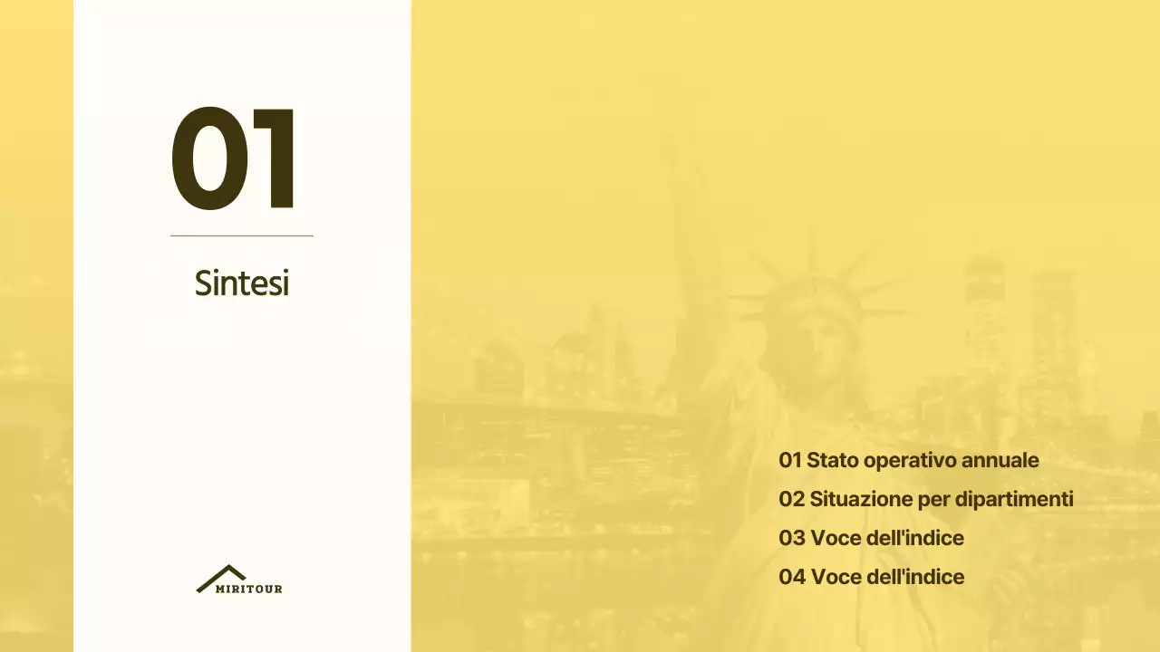 Presentazione del rapporto sulle entrate delle agenzie di viaggio con concetto di giallo