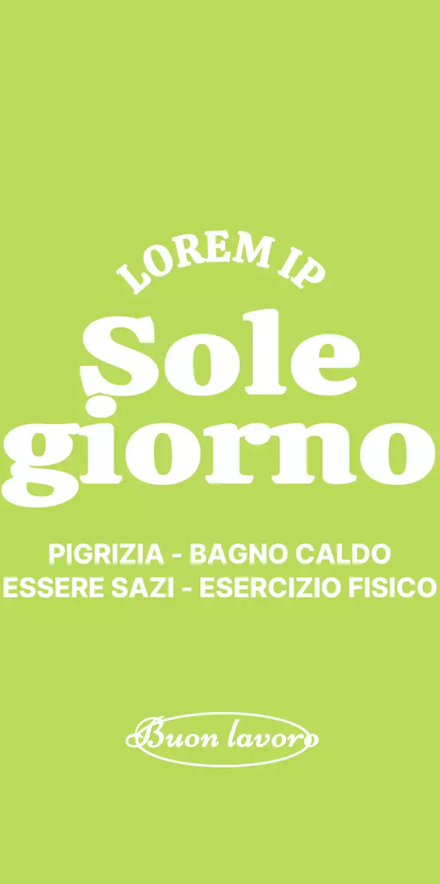 Merchandising personalizzato con simpatico testo verde e bianco