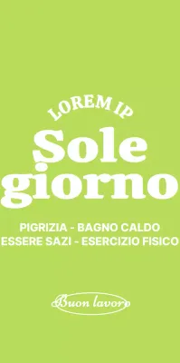 Merchandising personalizzato con simpatico testo verde e bianco