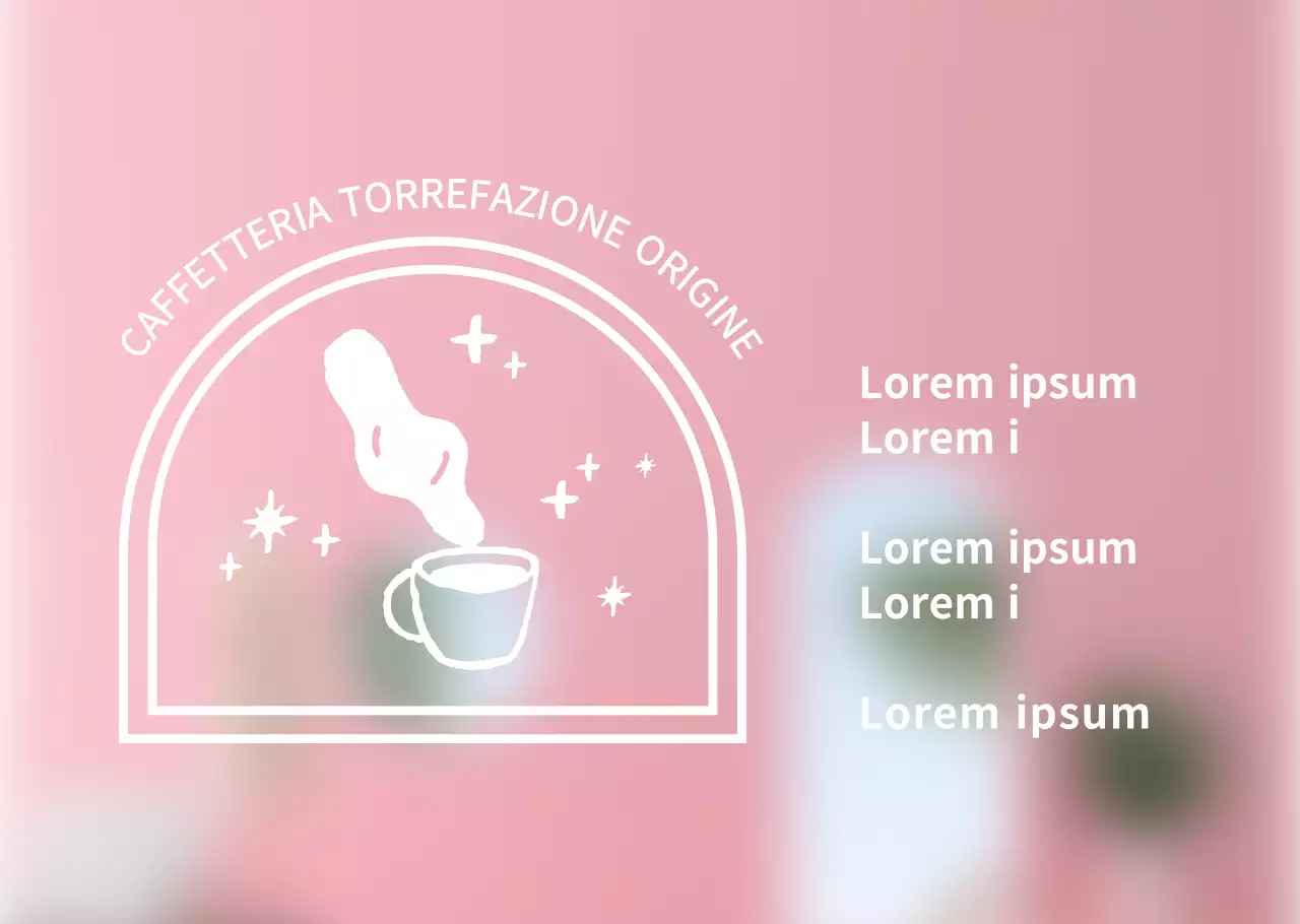 Logo del caffè bianco Orari di apertura poster trasparente per il caffè