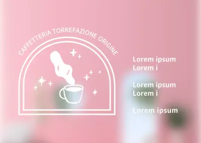 Logo del caffè bianco Orari di apertura poster trasparente per il caffè