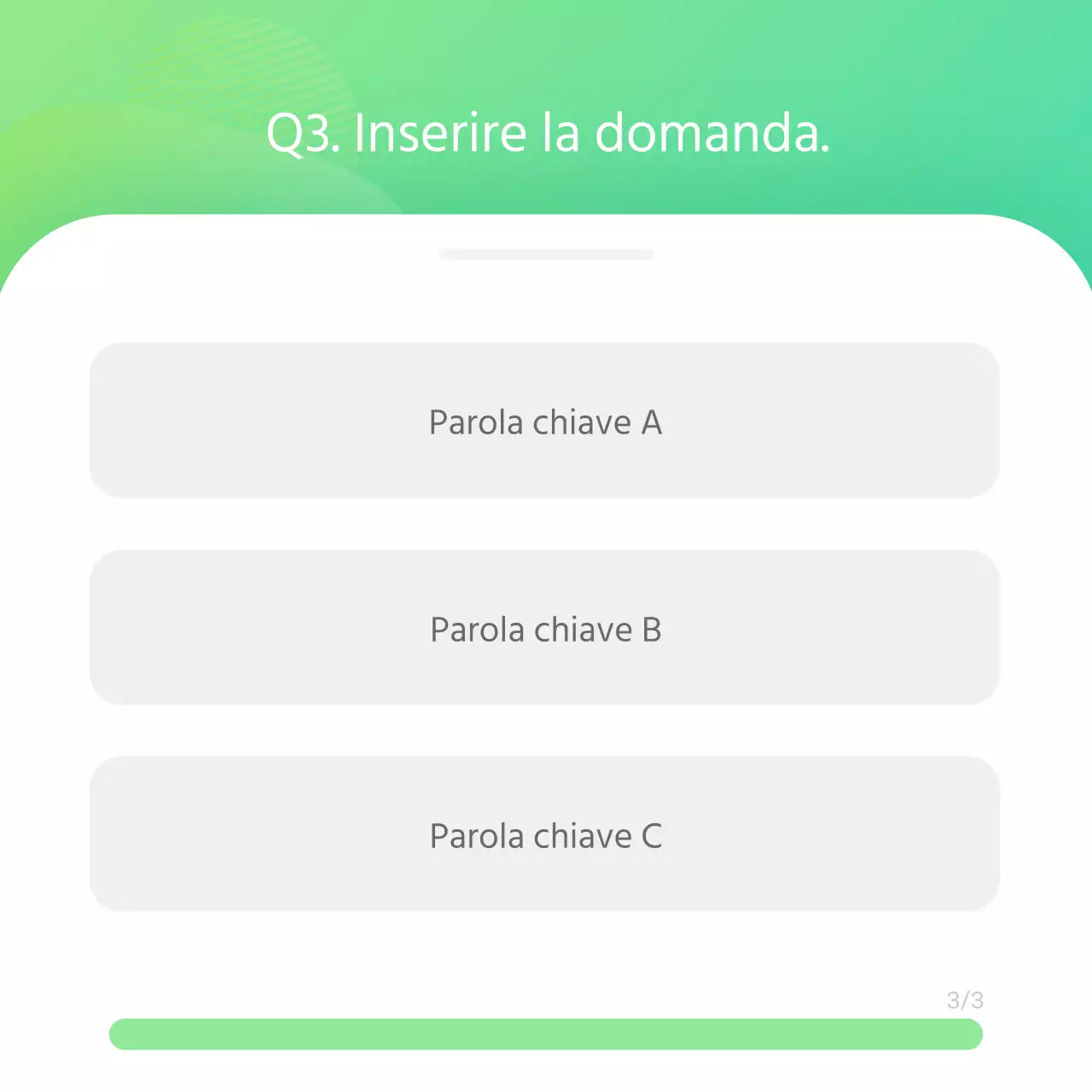 Concetto di test psicologico semplice con gradienti