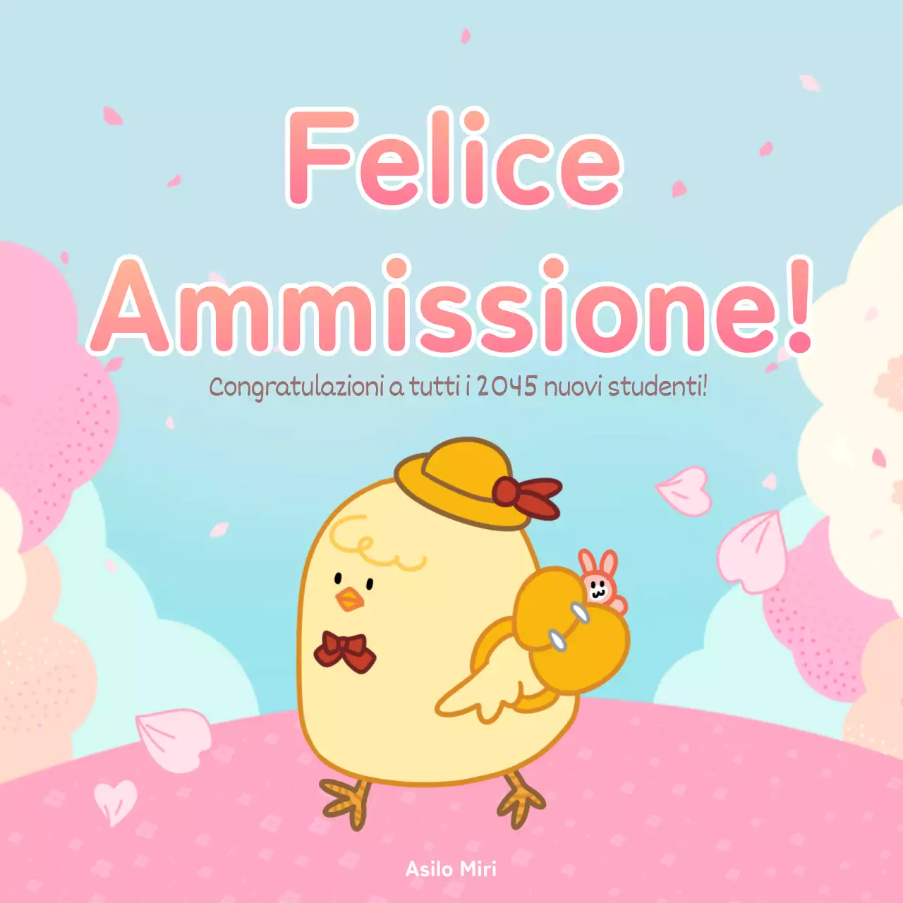 Luce blu rosa carino illustrazione ingresso scuola materna celebrazione