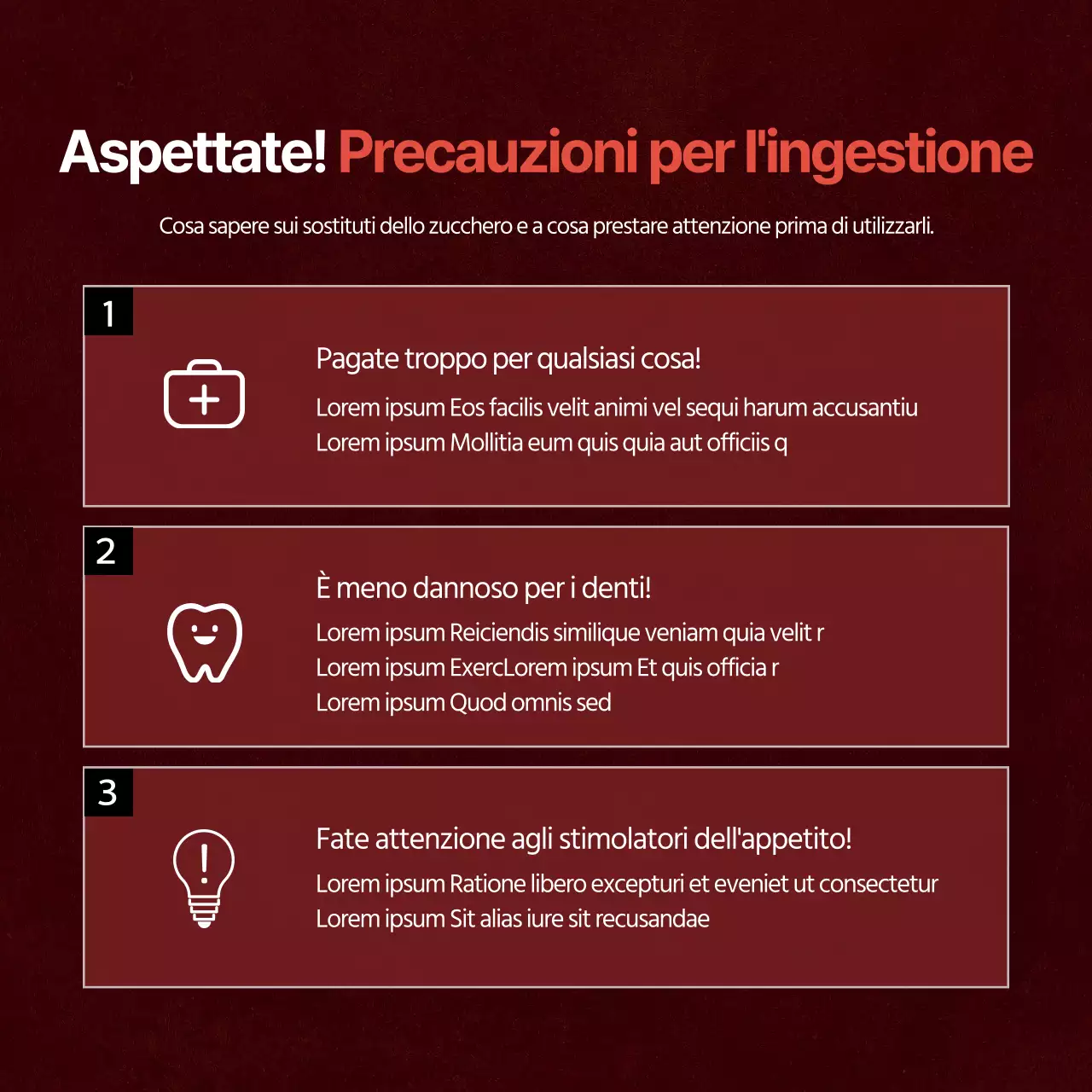 La carta segreta rossa a zero calorie