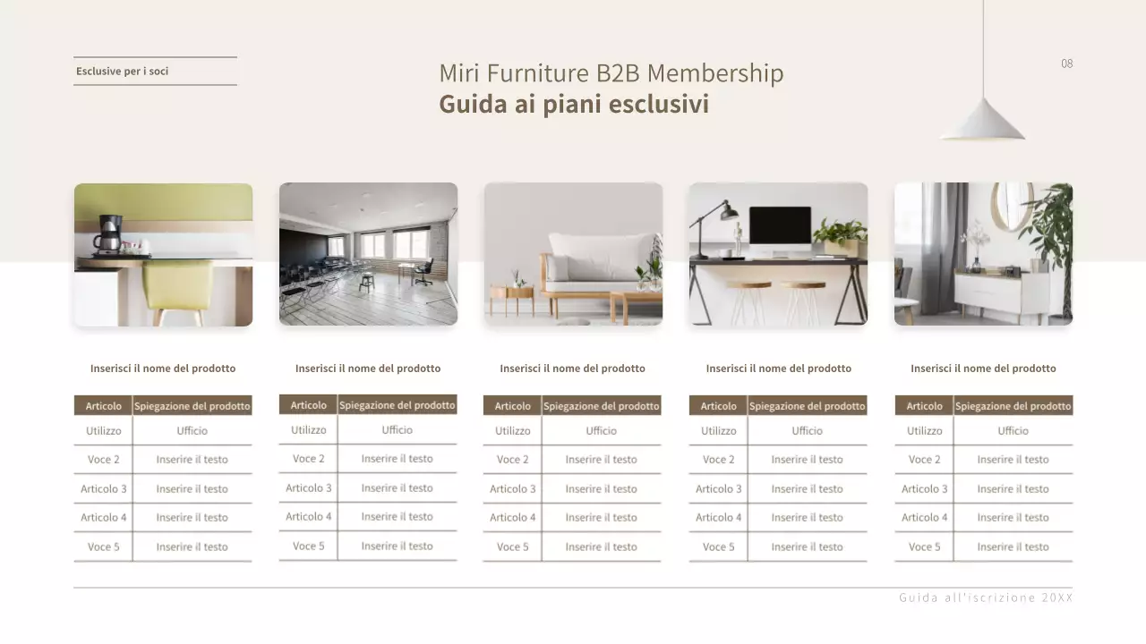 Presentazione della proposta di servizio di affiliazione per mobili aziendali di Braunton