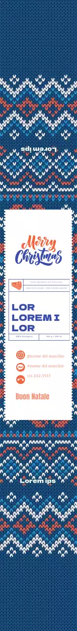 Torta di Natale con motivo a maglione della Marina