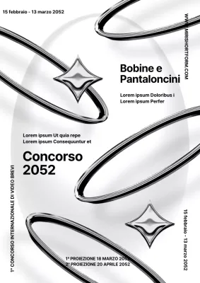 Concorso di forme brevi al cromo in bianco e nero