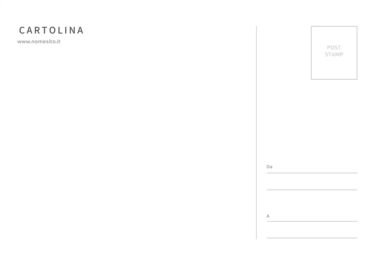 Cartolina semplice con foto