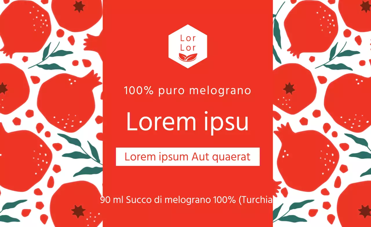 Adesivo granatina disegno rosso