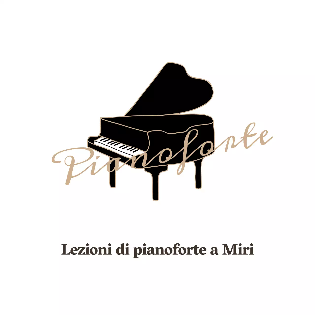 Tastiera a corde con pianoforte nero