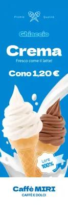 Evidenziare la foto blu per promuovere il gelato pulito