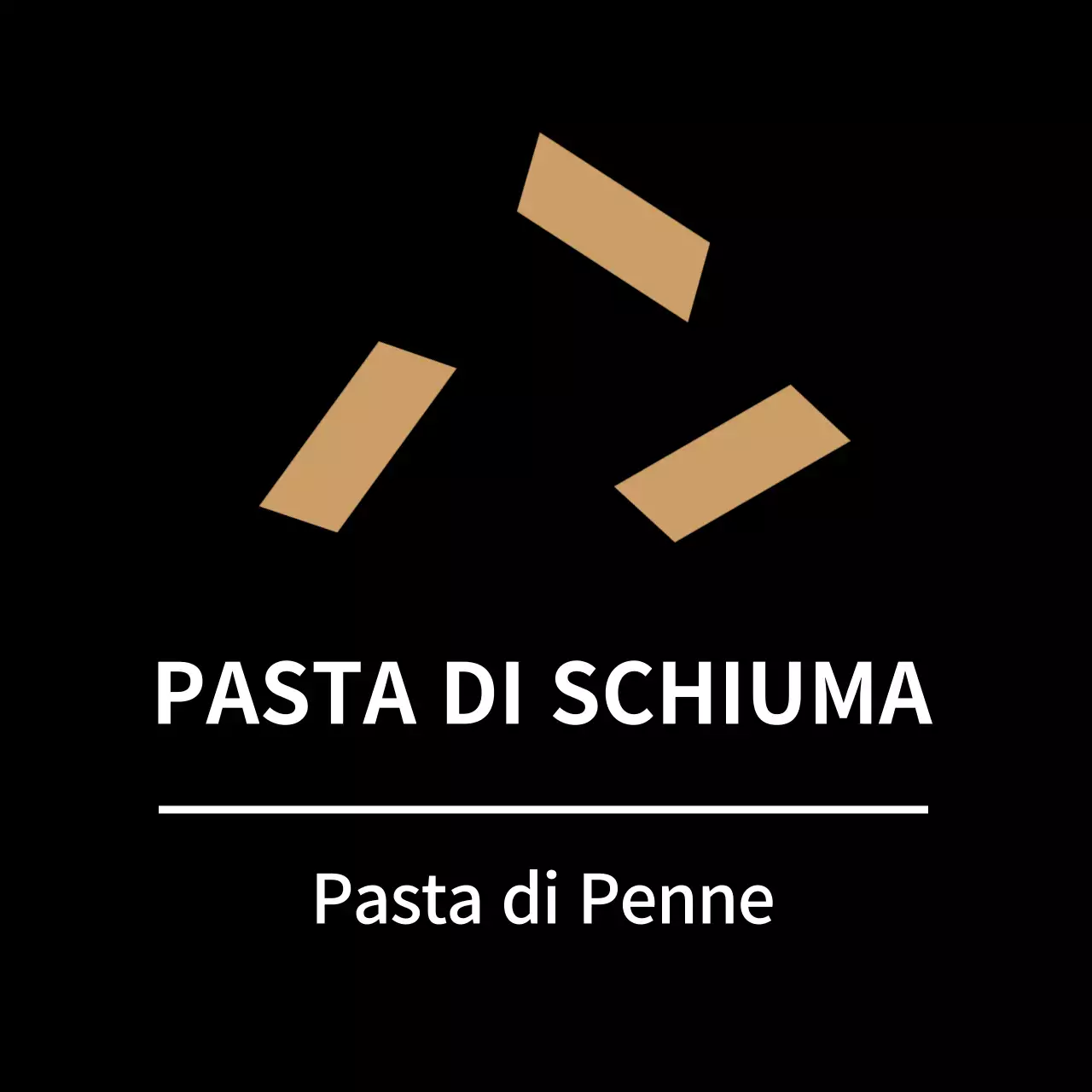 Adesivo nero per pasta di penne semplice per etichette di contorno