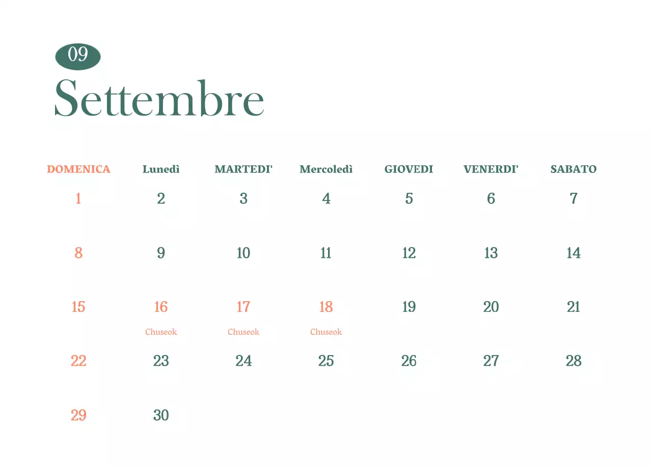Calendario dei bar con i consigli per le bevande del mese