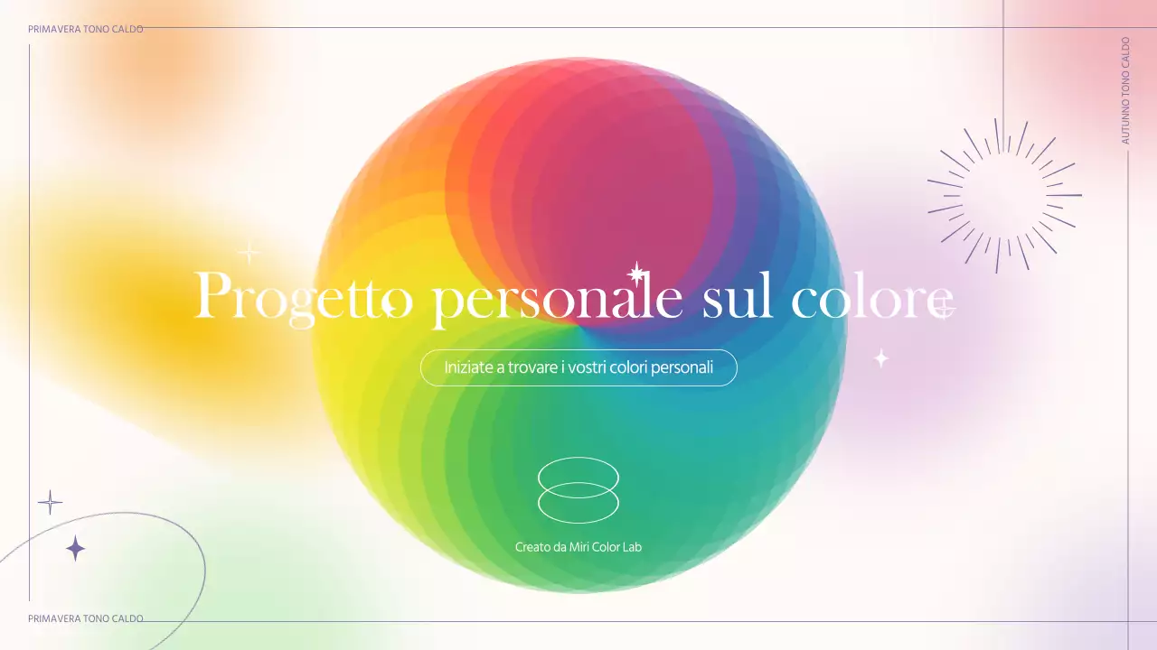Un concetto colorato con un tocco di linea Diagnosi personale del colore