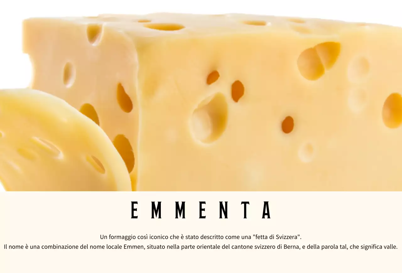 Cartolina con marchio del formaggio e semplice sfondo pastello