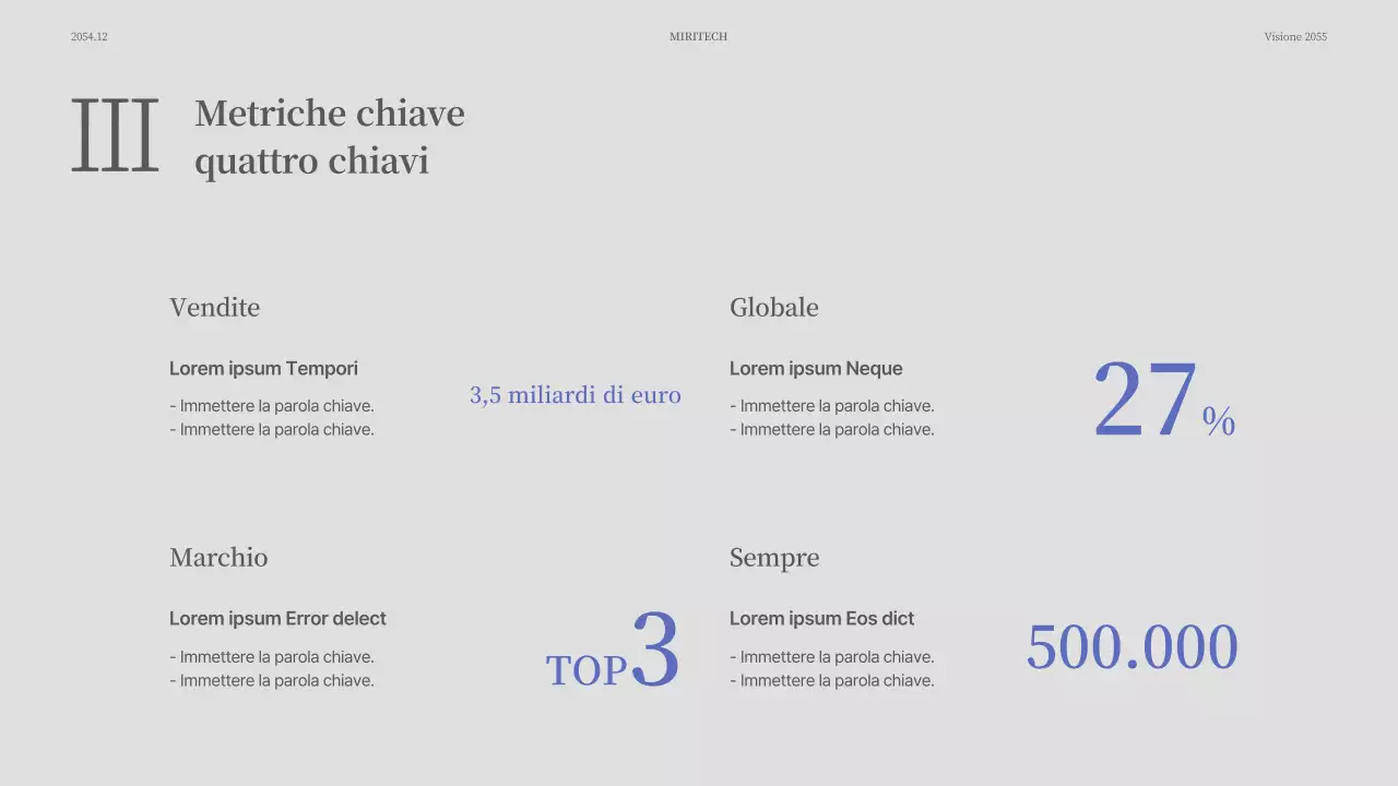 Semplice presentazione dell'evento in blu e grigio