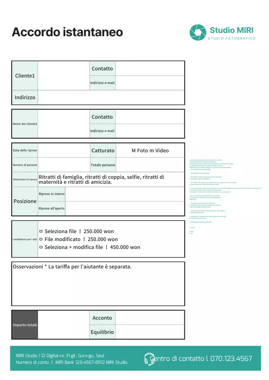 Accordo istantaneo in verde