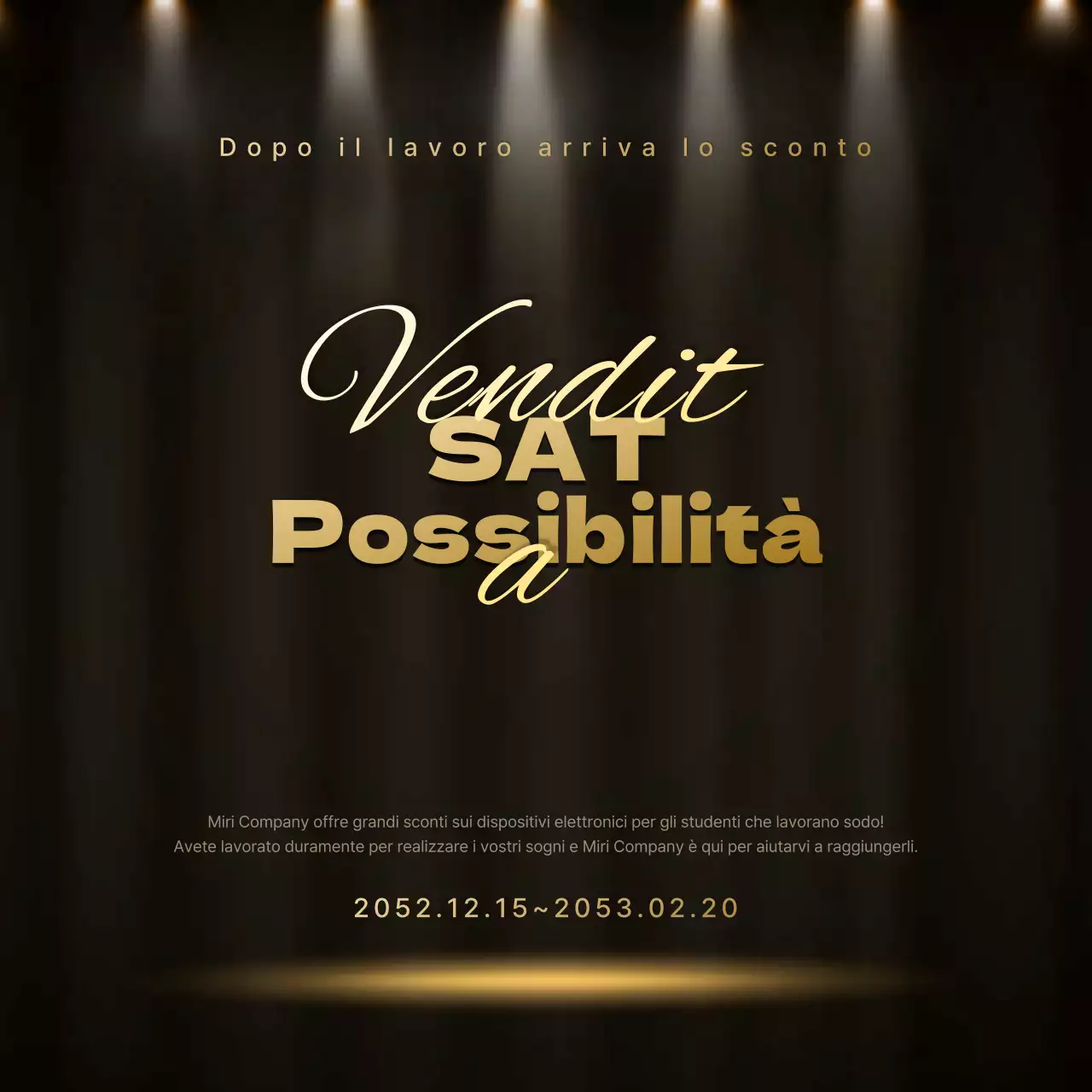 Spotlight SATs in Black and Gold Evento di sconto