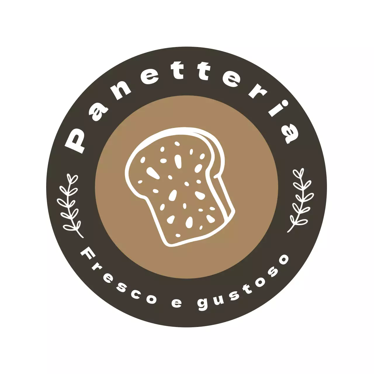 Marrone Carino Pane Illustrazione Panificio Sottobicchiere