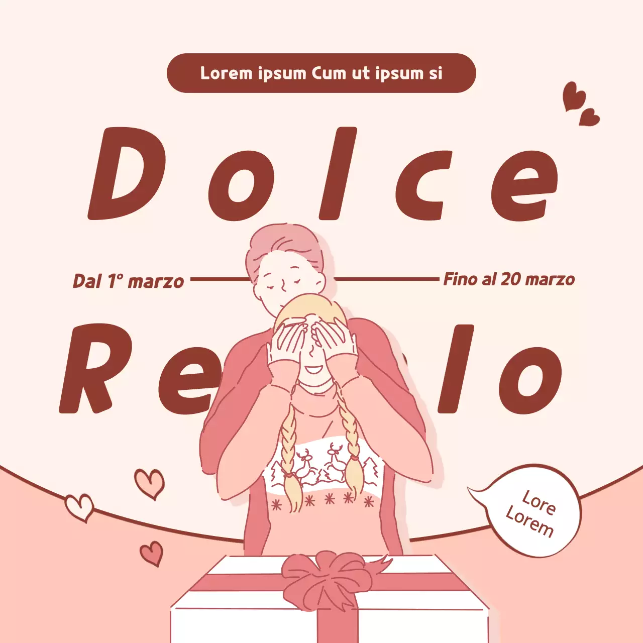 Rosa Bianco Giorno Regalo Coppie Illustrazione Concetto Evento