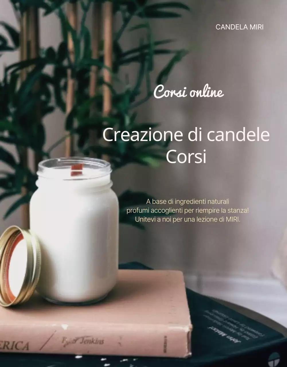 Guida alla lezione di un giorno sulle candele online in beige
