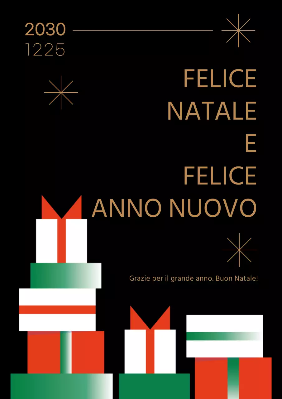 Poster natalizio in nero